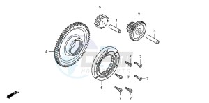 CB1300 CB1300SUPER FOUR drawing STARTING CLUTCH