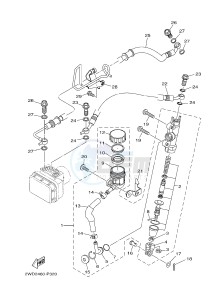 YZF-R3A 321 R3 (B02D) drawing REAR MASTER CYLINDER