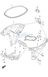 DF 9.9B drawing Side Cover Remote Control