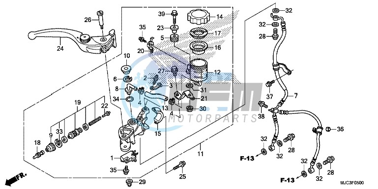 FRONT BRAKE MASTER CYLINDER (CBR600RR)