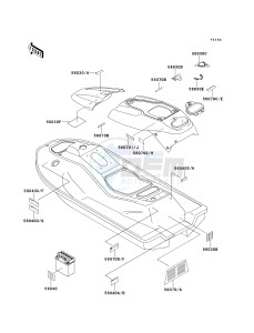 JH 750 C [750 ZXI] (C1-C3) [750 ZXI] drawing LABELS