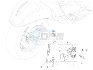 LX 125 4T 3V IGET NOABS E3-E4 (APAC) drawing Brakes pipes - Calipers