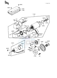 KZ 750 L [L3] drawing STARTER MOTOR_STARTER CLUTCH