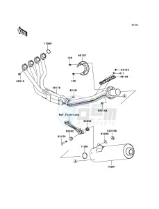 NINJA ZX-12R ZX1200B6F FR GB XX (EU ME A(FRICA) drawing Muffler(s)