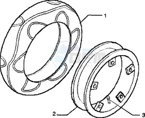 Zip 50 SP Euro 2 drawing Front wheel