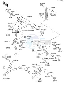 KLF 300 A [BAYOU 300] (A2) [BAYOU 300] drawing FRONT SUSPENSION