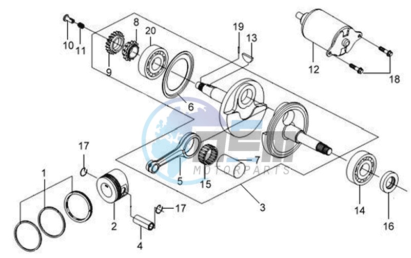 CRANKSHAFT / PISTON / PISTON RING / STARTER