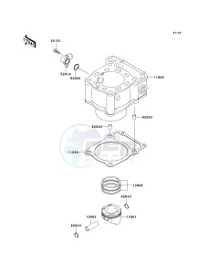 KLX 300 A [KLX300R] (A6F-A7A) A6F drawing CYLINDER_PISTON-- S- -