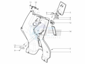 Typhoon 125 4T 2V E3 (NAFTA) drawing Front glove-box - Knee-guard panel