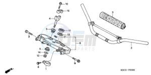 CRF250X9 Europe Direct - (ED / CMF) drawing HANDLE PIPE/TOP BRIDGE