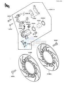 ZX 1000 A [NINJA 1000R] (A1-A2) [NINJA 1000R] drawing FRONT BRAKE