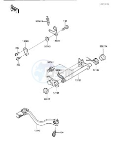 KX 500 C [KX500] (C1) [KX500] drawing GEAR CHANGE MECHANISM