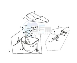 CROX 50 45KMH (L8 L9) EU EURO4 drawing BUDDTSEAT - HELMET BOX - CARRIER