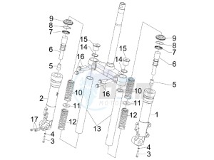 Runner 125 VX 4 (UK) UK drawing Fork components (Kayaba)