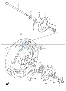 GSX1200 (E4) drawing REAR WHEEL