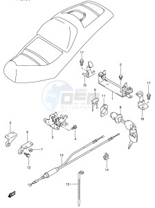 AN400 (E2) Burgman drawing SEAT SUPPORT BRACKET (MODEL X Y)