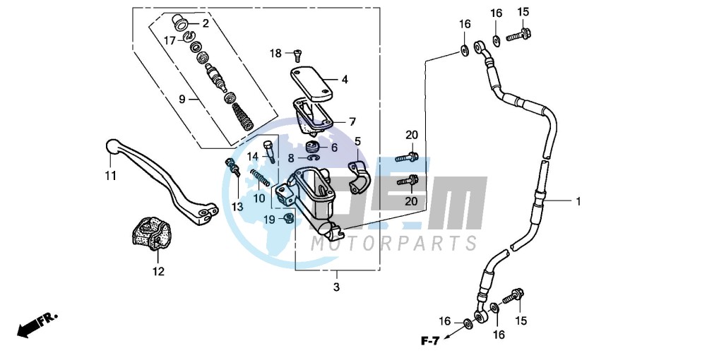 FR. BRAKE MASTER CYLINDER