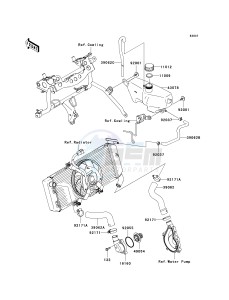 KLE 650 A [VERSYS] (9F-9F) A7F drawing WATER PIPE