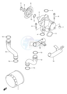 GSX750F (E2) drawing OIL PUMP