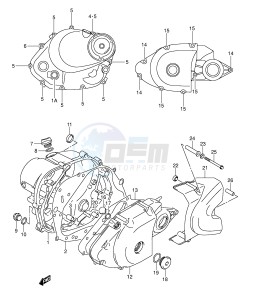 RV125 (E19) VanVan drawing CRANKCASE COVER