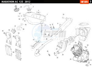 MARATHON-125-AC-WHITE drawing HOSE CONNEXIONS TANKS