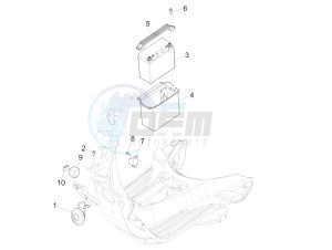 150 Sprint 4T 3V ie (EMEA) drawing Remote control switches - Battery - Horn