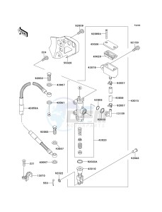 KDX 220 A [KDX220R] (A4-A8) [KDX220R] drawing REAR MASTER CYLINDER