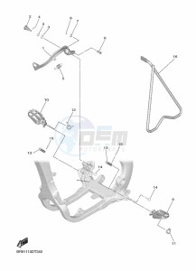 YZ450F (B2W2) drawing STAND & FOOTREST