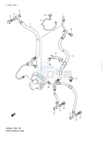 AN400 ABS BURGMAN EU drawing FRONT BRAKE HOSE