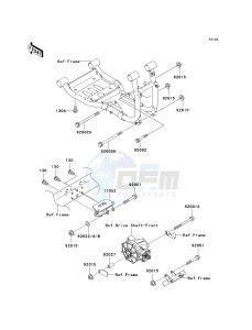 KAF 950 B [MULE 3010 DIESEL 4X4] (B2-B3) [MULE 3010 DIESEL 4X4] drawing ENGINE MOUNT