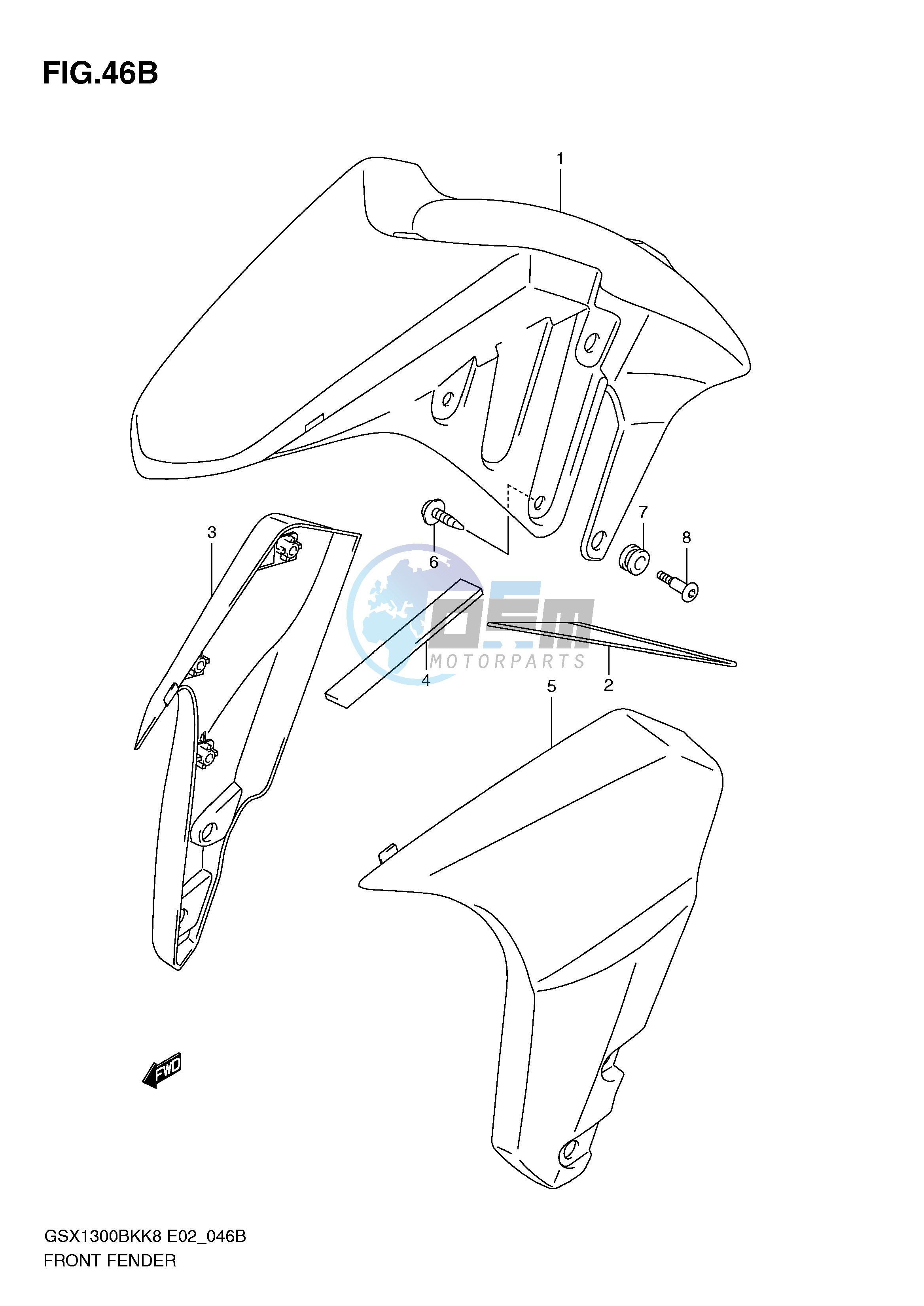 FRONT FENDER (WITHOUT ABS,MODEL L0)