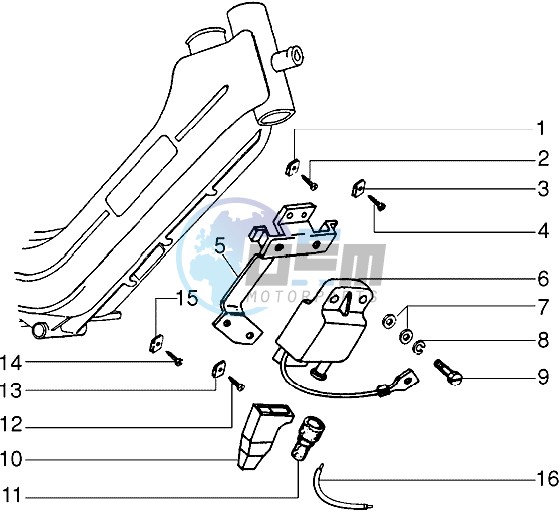 Chassis - Fuel cock - Dustcover