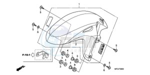 CB600F3A France - (F / CMF ST) drawing FRONT FENDER