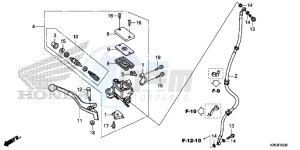 MSX125E MSX125 UK - (E) drawing FRONT BRAKE MASTER CYLINDER