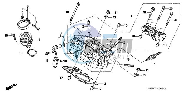 REAR CYLINDER HEAD