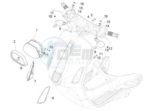 SPRINT 50 4T-3V E2 NOABS (NAFTA) drawing Front headlamps - Turn signal lamps