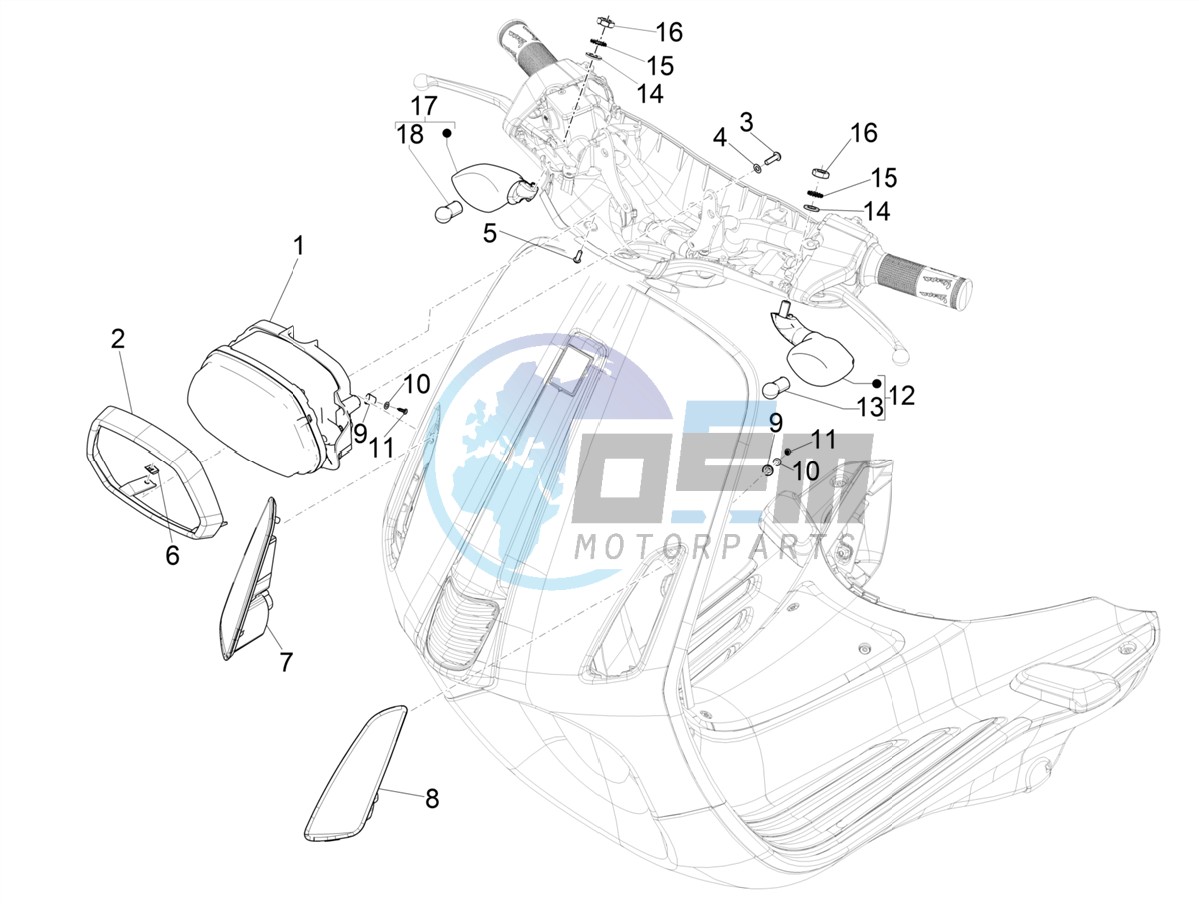 Front headlamps - Turn signal lamps