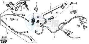 JOYRIDE 200 drawing WIRING HARNASS - IGNITION LOCK - CDI UNIT