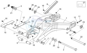 RS 125 E2 - E3 drawing Swing arm