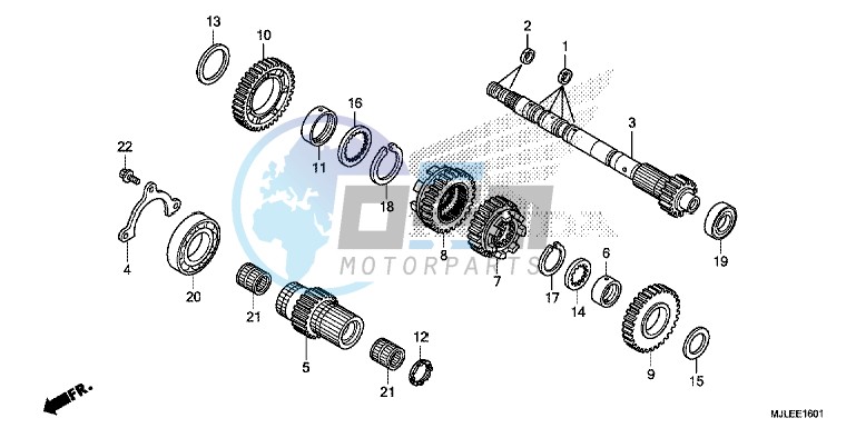 TRANSMISSION ( MAINSHAFT) (NC700SD/ 750SD)