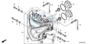 VFR1200XDH 2ED - (2ED) drawing HEADLIGHT