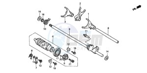 CB1100SF drawing GEARSHIFT DRUM