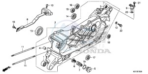 SH125AD SH125i UK - (E) drawing LEFT CRANKCASE