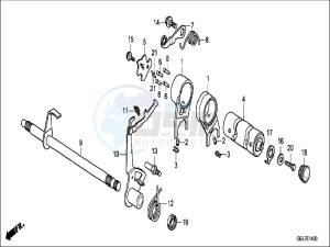 CRF50FH Europe Direct - (ED) drawing GEARSHIFT DRUM