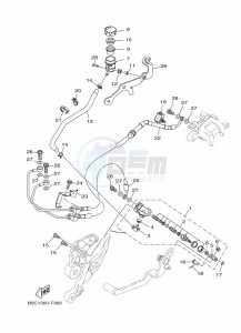 TRACER 900 GT MTT850D (B1JD) drawing REAR MASTER CYLINDER