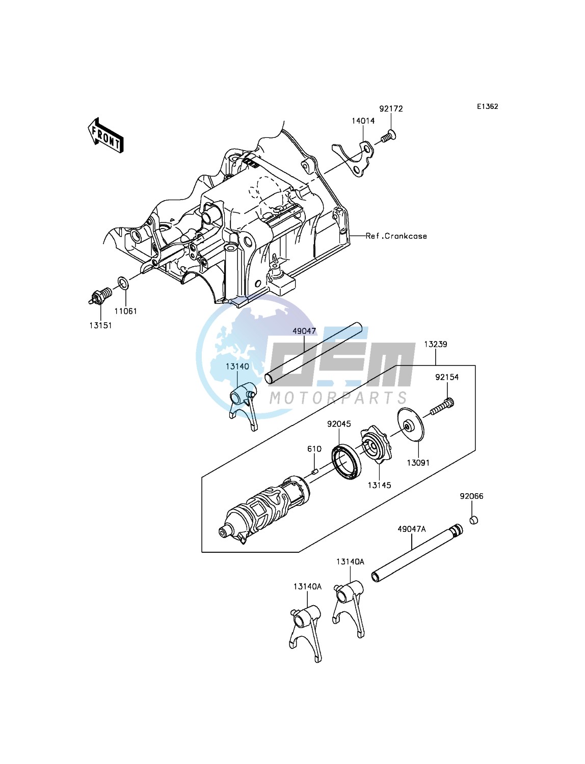 Gear Change Drum/Shift Fork(s)