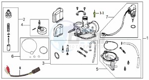 JET SPORT X R 50 drawing CARBURATOR