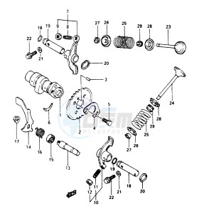 LT-F250 1997 drawing CAM SHAFT - VALVE