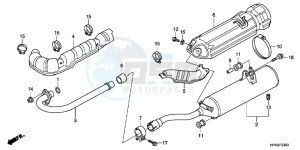 TRX420TEC TRX420 ED drawing EXHAUST MUFFLER