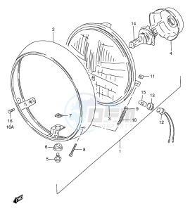 GN250 (E2) drawing HEADLAMP (E4)